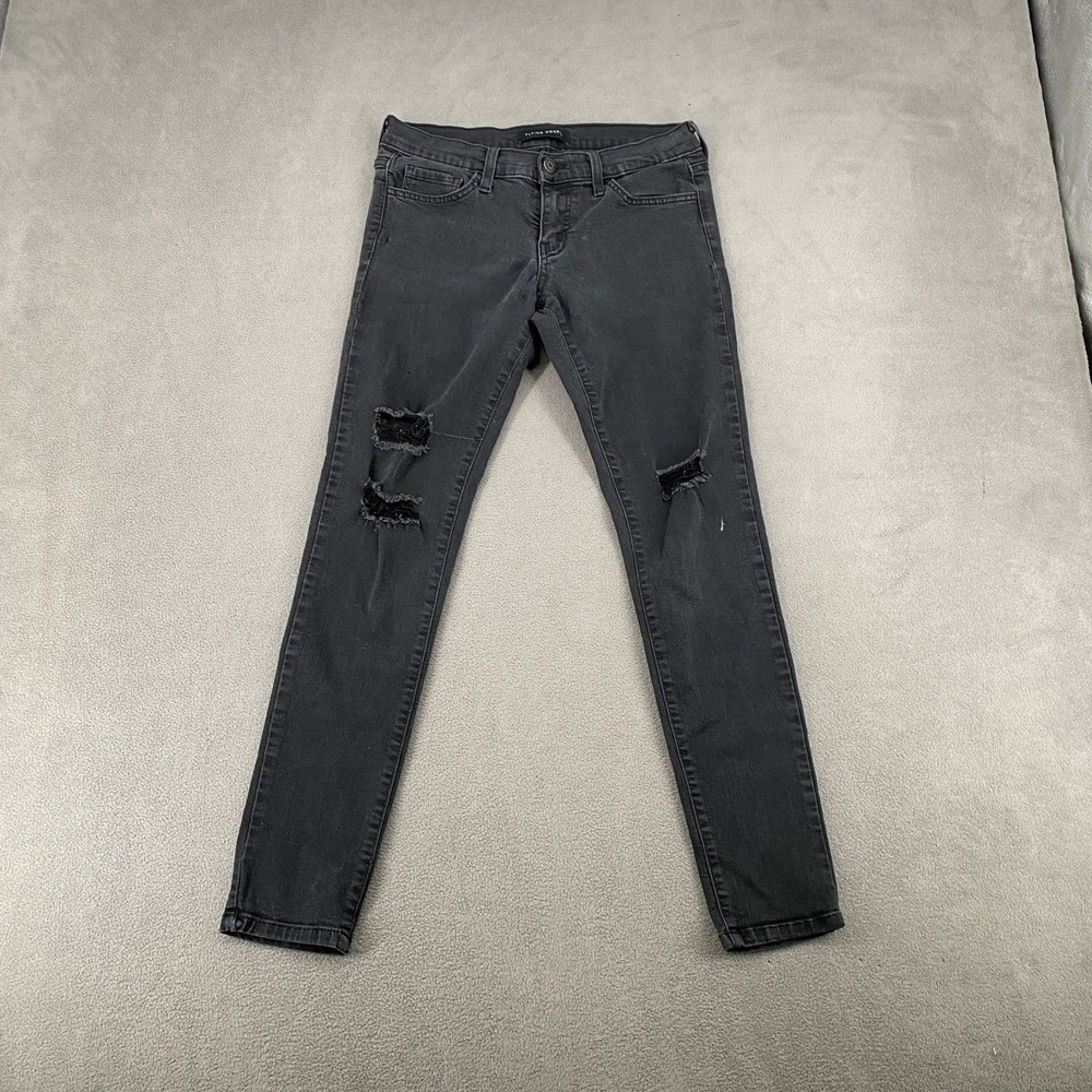 Flying Monkey Black Distressed Skinny Jeans L8154 Low Rise Stretch Denim 27